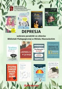 Okładki ksiązęk o tematyce depresji