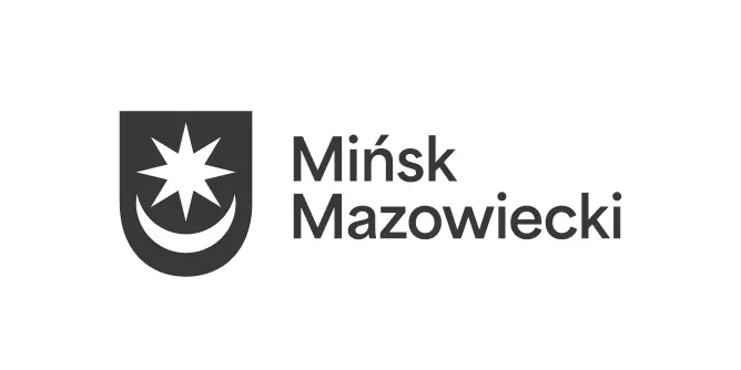 Kliknięcie spowoduje wyświetlenie powiększenia Herb miasta z ośmioramienną gwiazdą nad półksiężycem oraz napis „Mińsk Mazowiecki”.